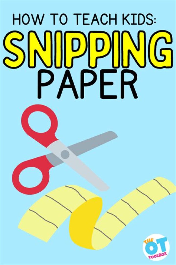 At what age do you expect a child to snip paper using scissors?