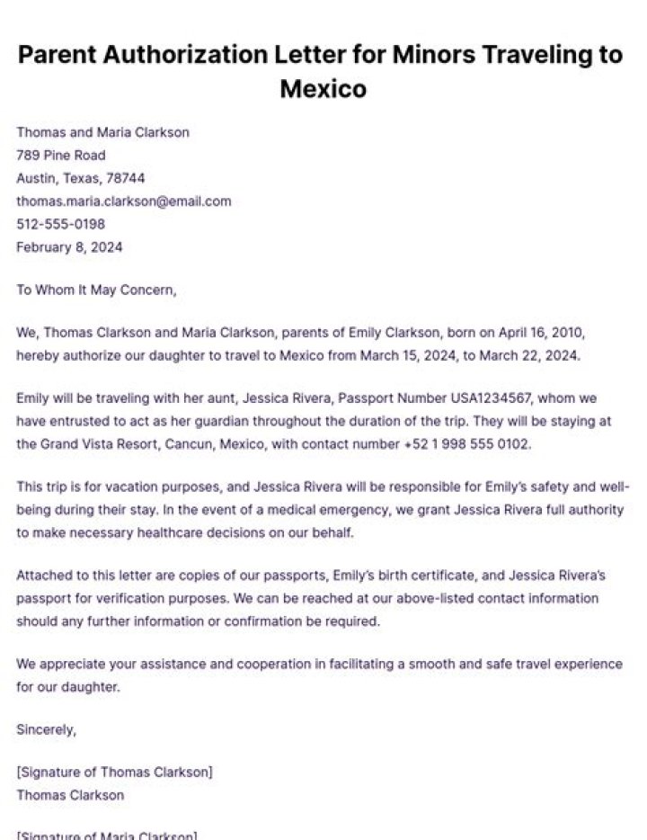 Can a minor go to Mexico without a parent?