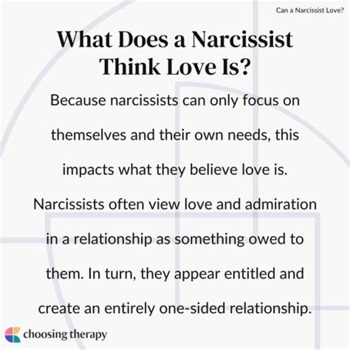 Can a narcissist love another person?
