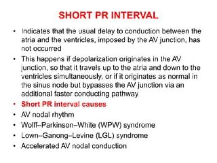 Can a short PR interval cause palpitations?