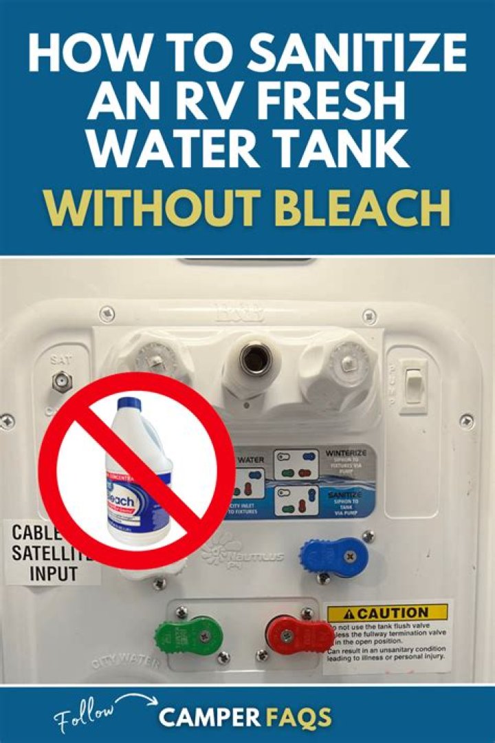 Can I put bleach in my RV fresh water tank?