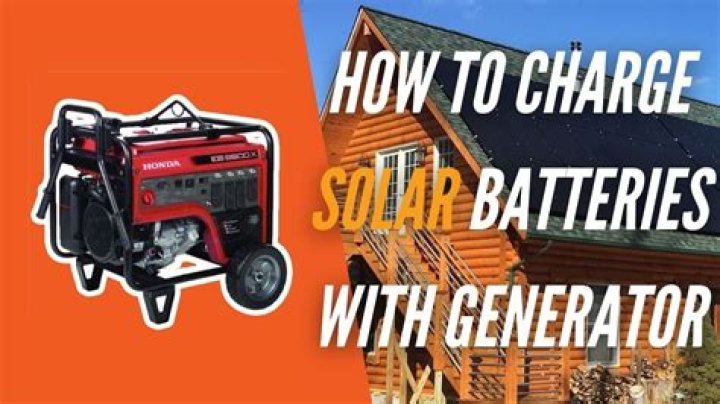 Can I use a generator to charge a battery?