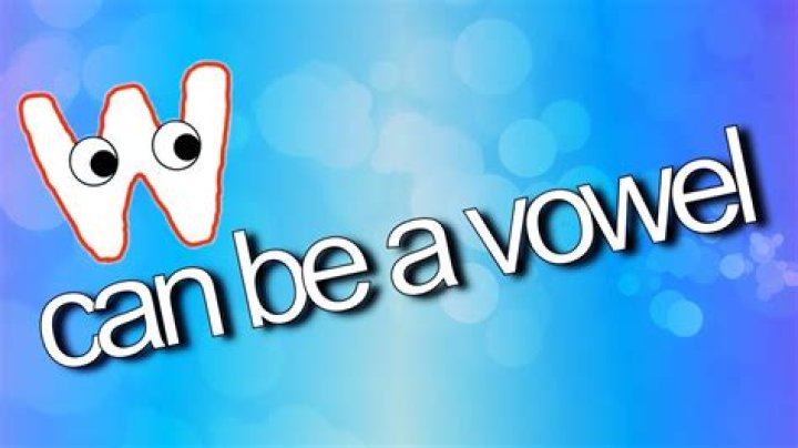 Can w be a vowel?