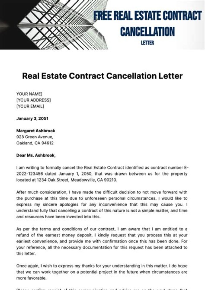 Can you end a real estate contract early?