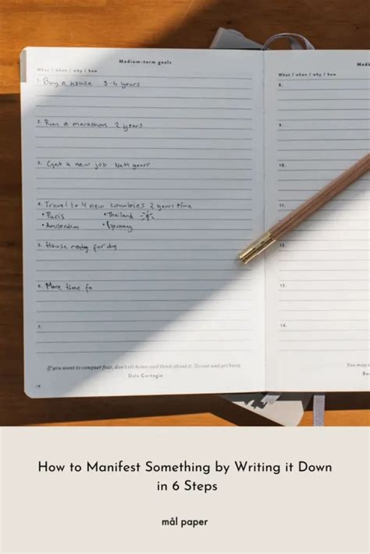 Can you manifest by writing?