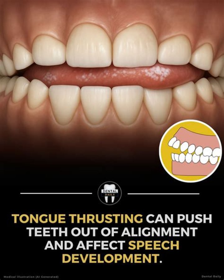 Can your tongue push your teeth?