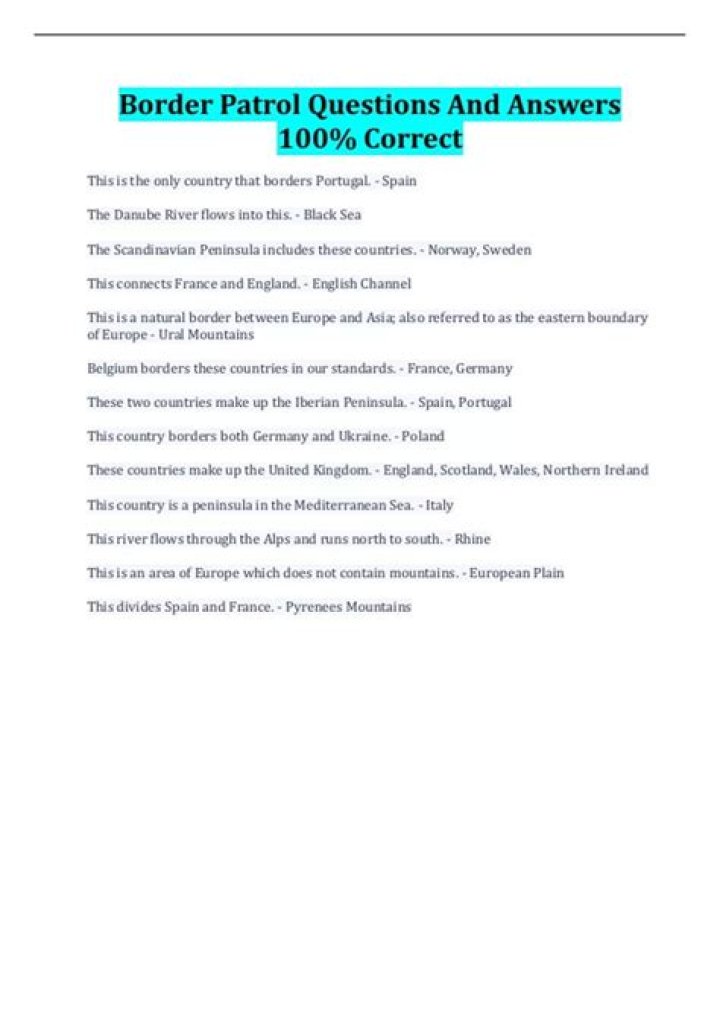 Do you have to answer border Patrol questions Canada?