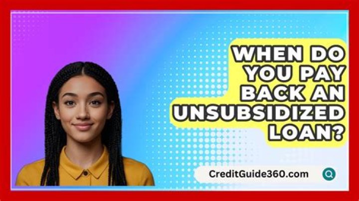 Do you pay back an unsubsidized loan?