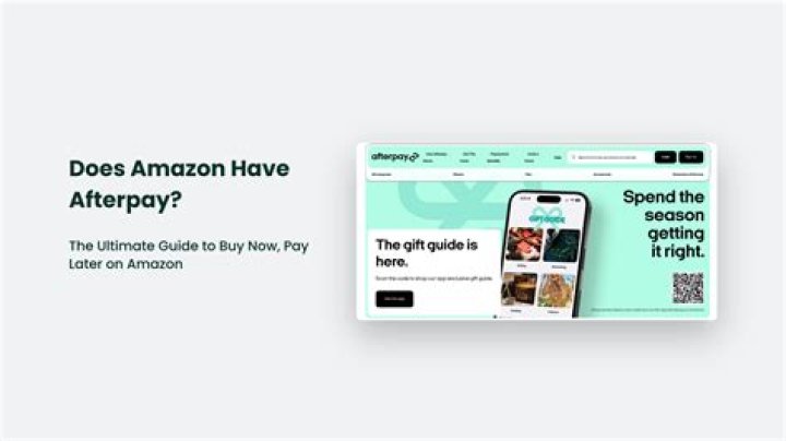 Does Amazon have Afterpay?