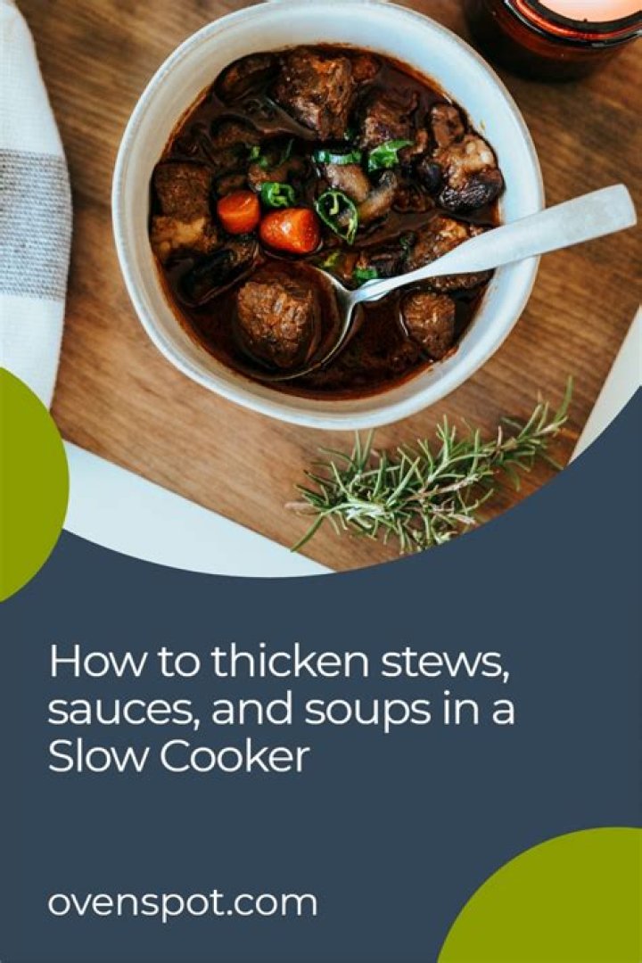 How can I thicken my stew in a slow cooker without flour?