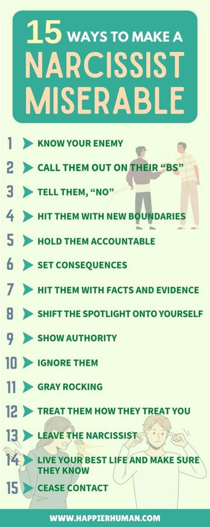 How can you make a narcissist miss you?