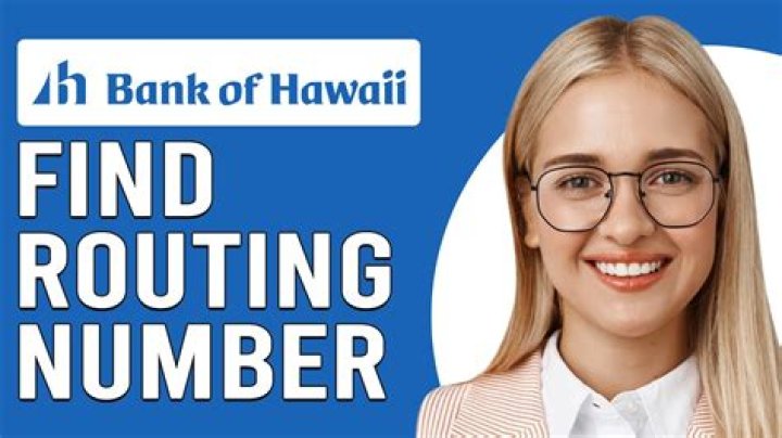 How do I find my Bank of Hawaii routing number?