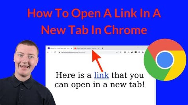 How do I make Chrome open links in a new tab?