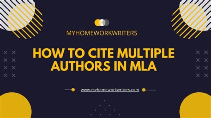 How do you cite 4 authors in MLA?