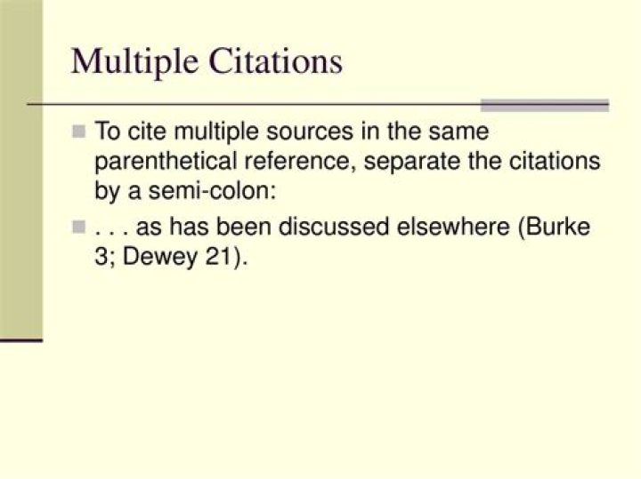 How do you cite multiple sources in one sentence?