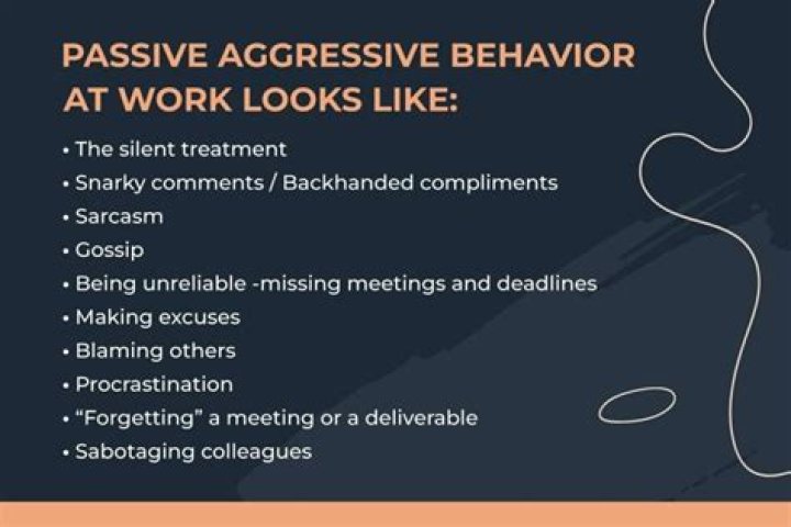 How do you deal with a passive aggressive person at work?