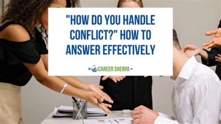 How do you handle conflict answer?