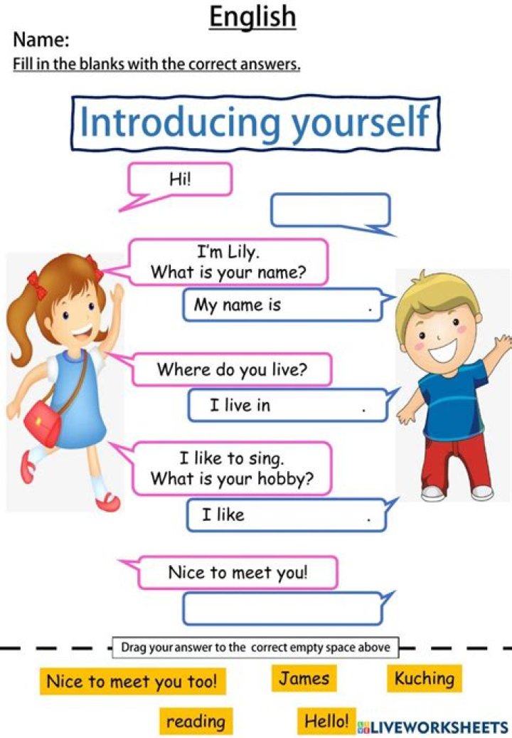 How do you introduce yourself in 5 sentences?