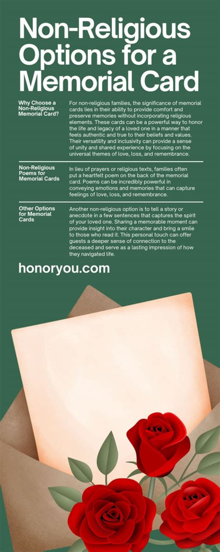 How do you plan a non religious memorial?