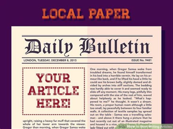 How do you start a newspaper article?