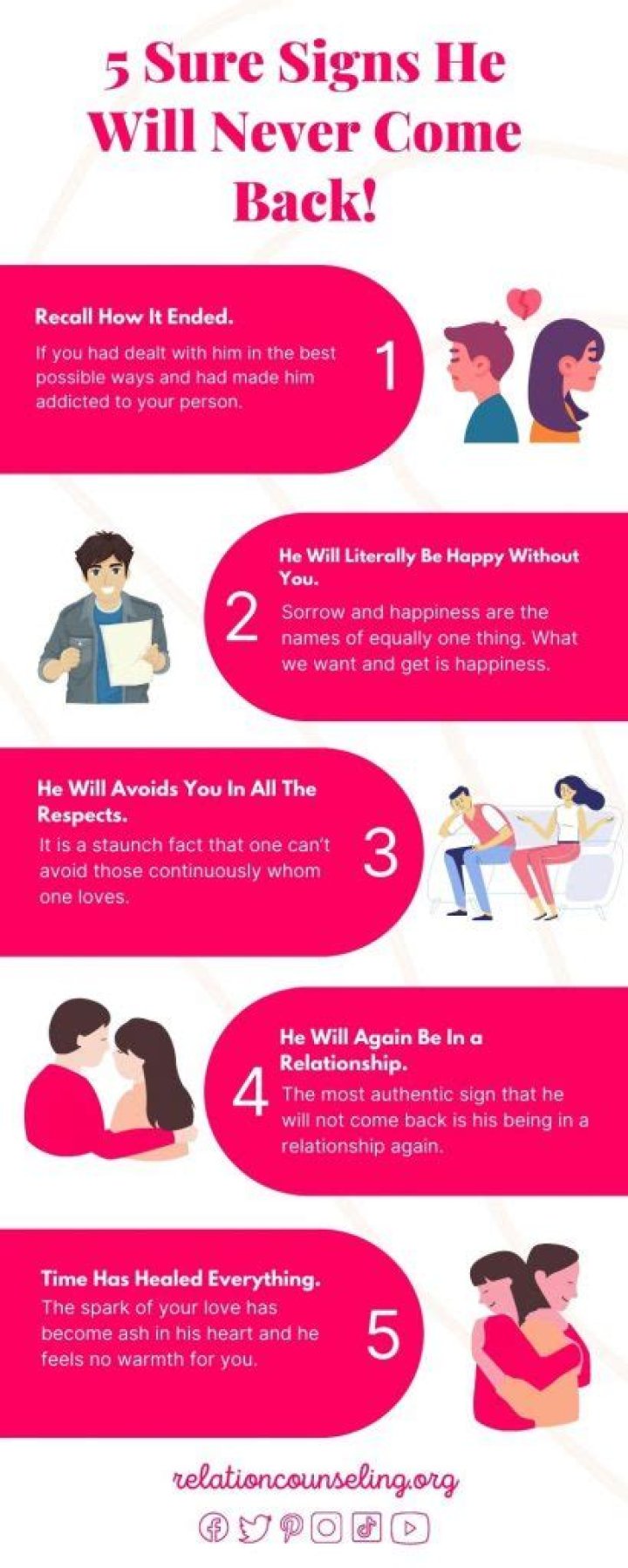 How do you tell if he is over you?