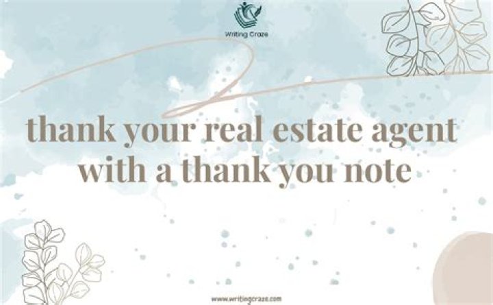 How do you thank your real estate agent?