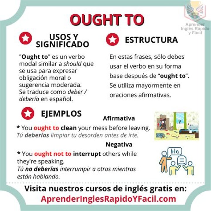 How do you use not ought to?