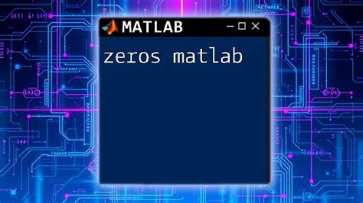 How do you use zeros in MATLAB?