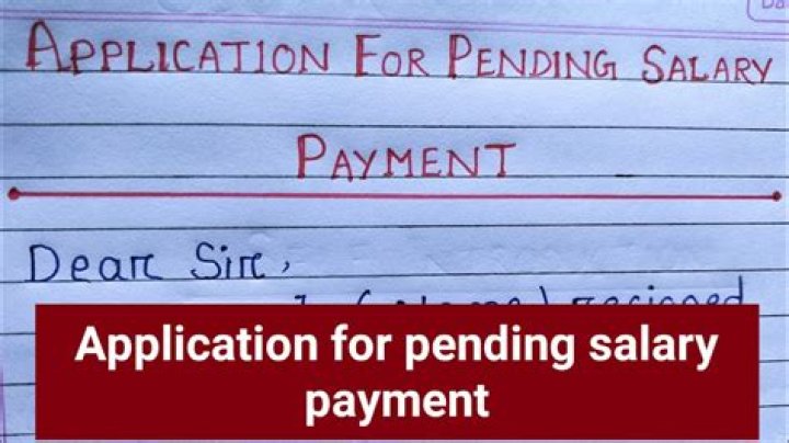 How do you write a letter to release a pending salary?
