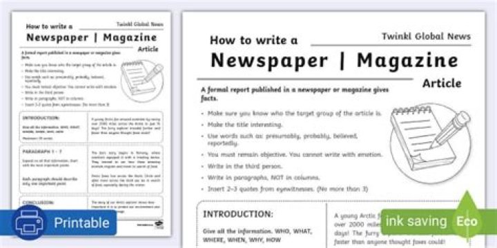 How do you write a newspaper report?