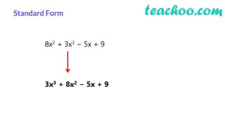 How do you write standard form in math?