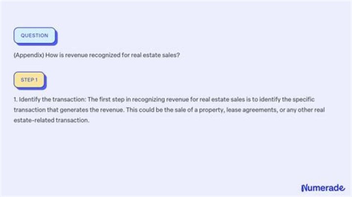 How is revenue recognized for real estate sales?