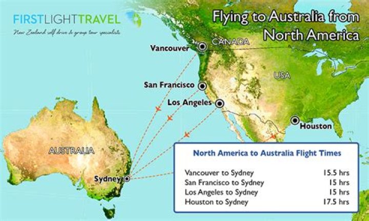 How long is the flight from Australia to Canada?