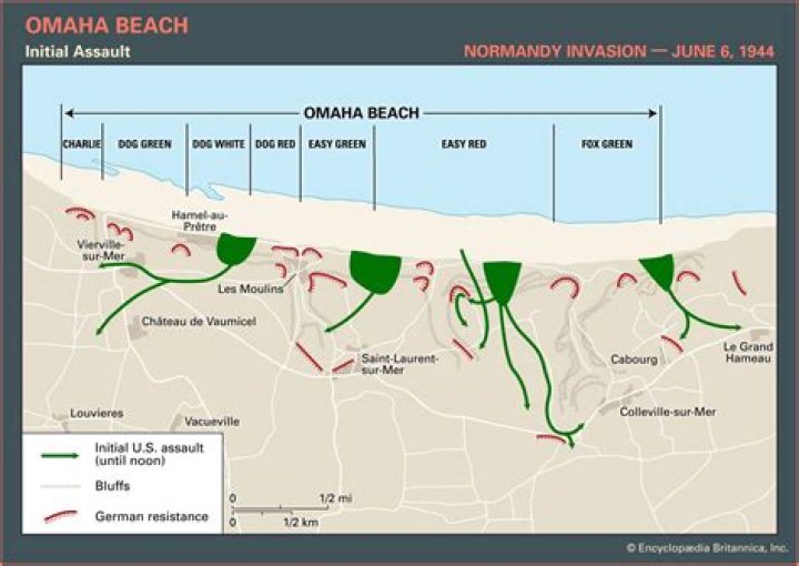 How many German soldiers were at Omaha Beach?