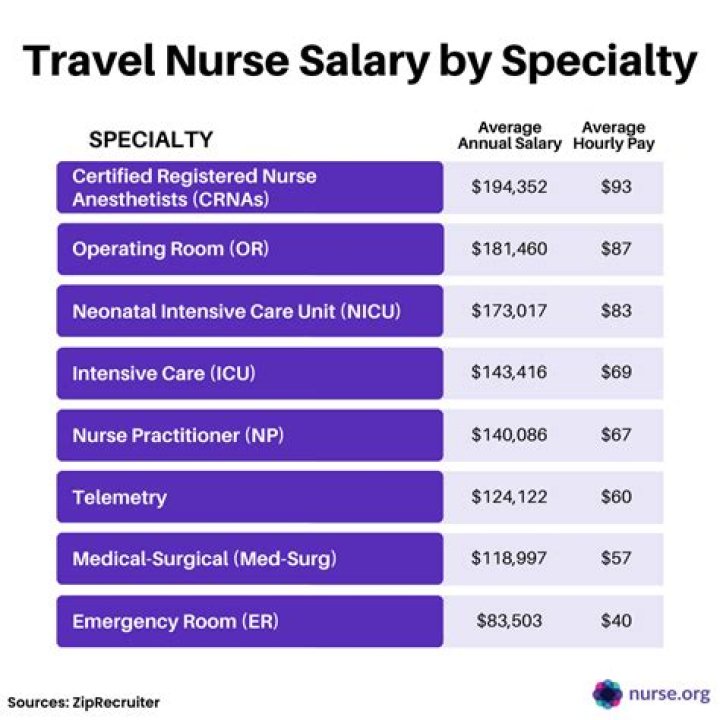 How many months out of the year do travel nurses work?