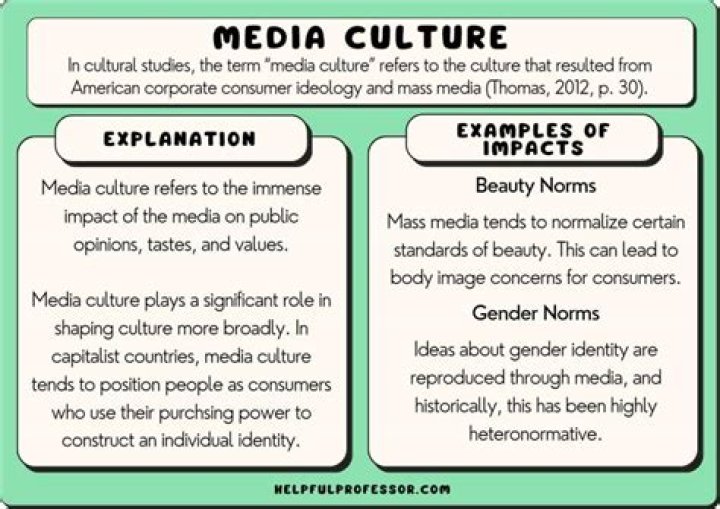 How media is promoting culture norms and beliefs?