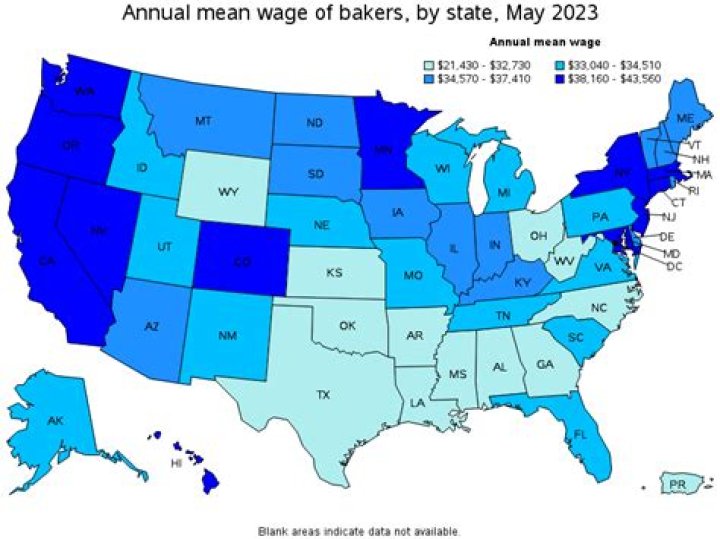 How much do bakers make annually?