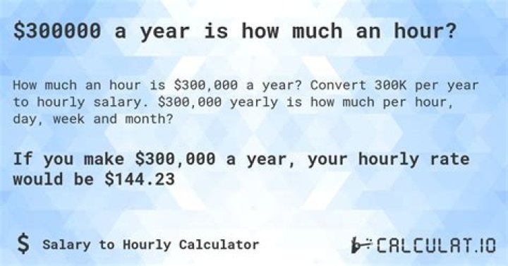 How much do you make if you make 300000 a year?