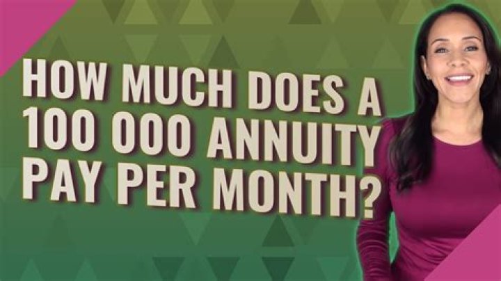 How much does a 100 000 annuity pay per month?