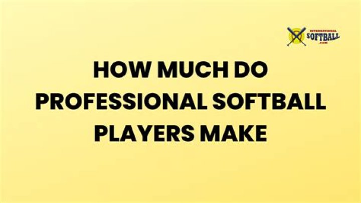 How much does the average pro softball player make?