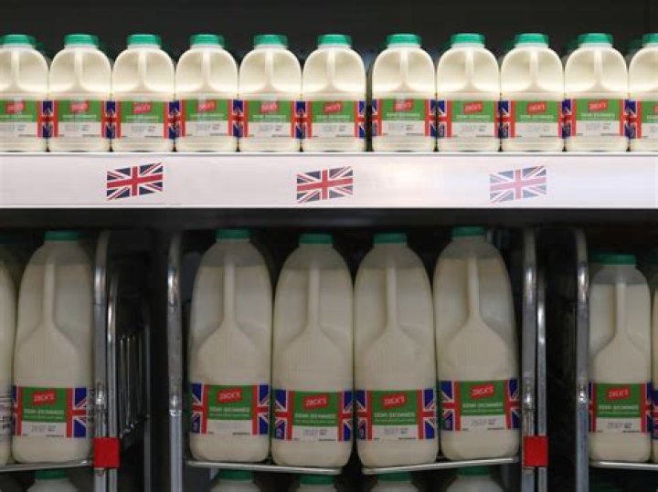 How much is a pint of milk in UK 2020?