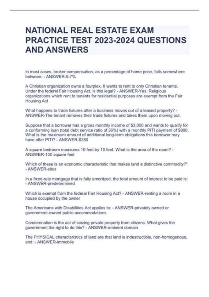 How often are California real estate exams?