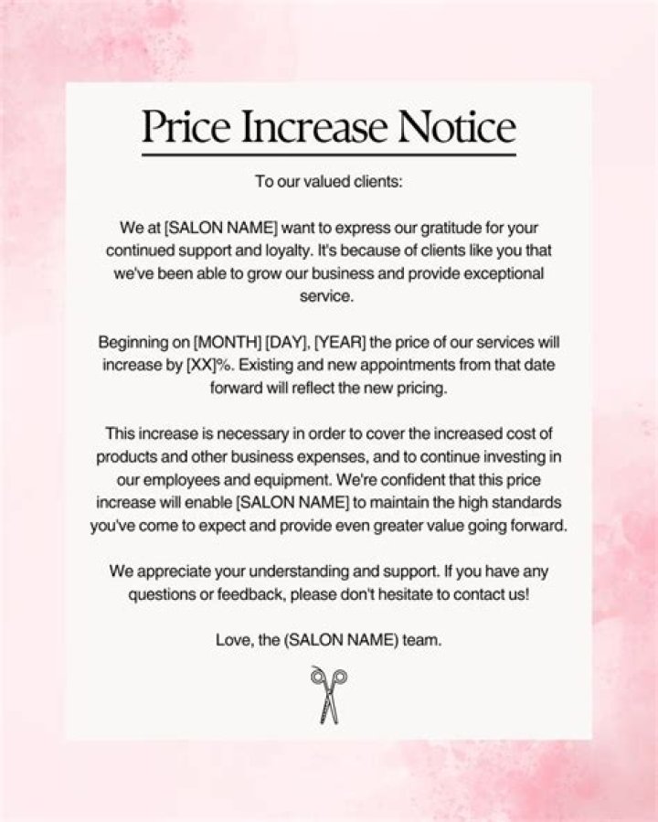 How often should a salon raise prices?