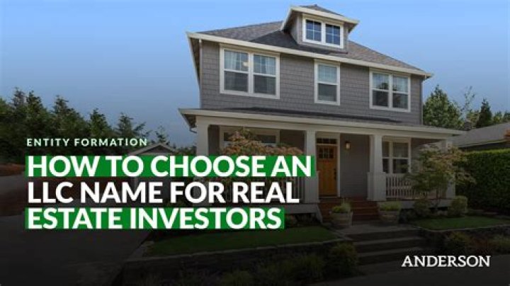 How should I name my real estate LLC?