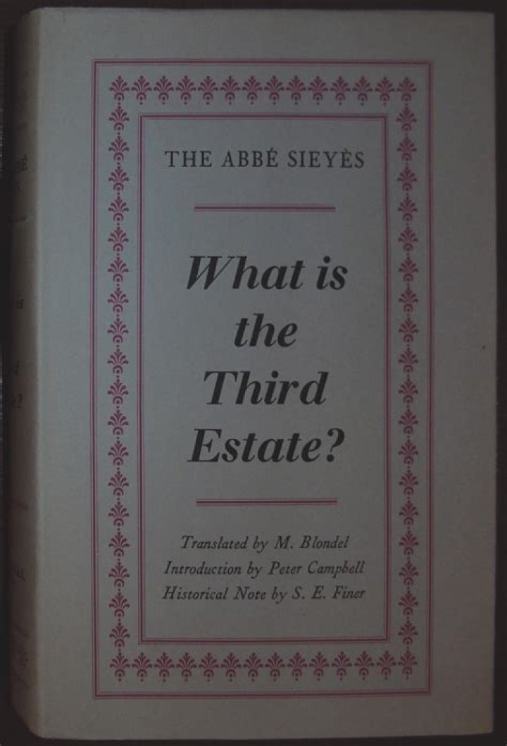In what is the Third Estate the Abbe Sieyes argued that?