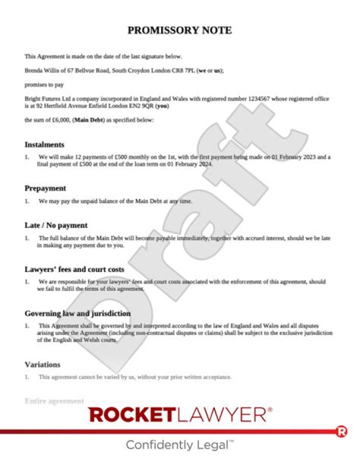 Is a promissory note is a legally binding document?