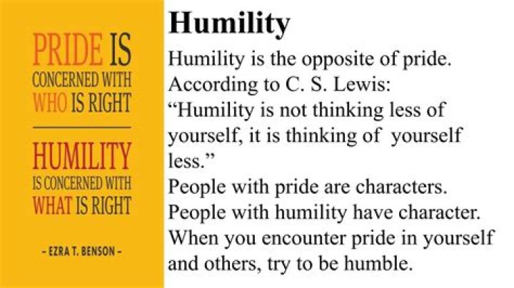 Is humility opposite of pride?