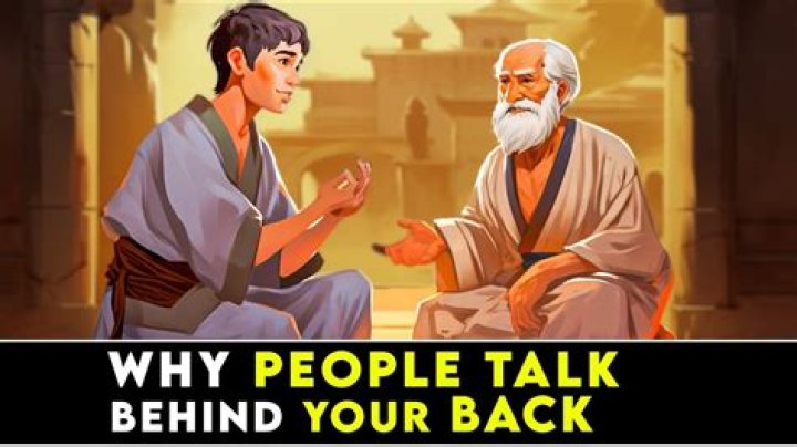 Is it OK to talk behind someone's back?