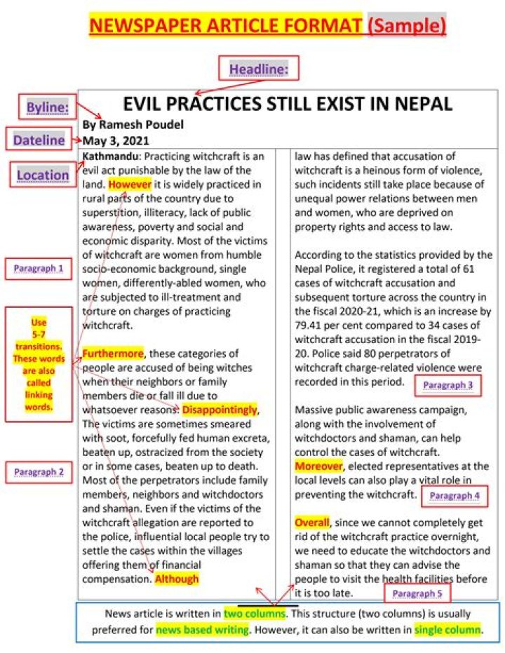 Is newspaper article a persuasive writing?