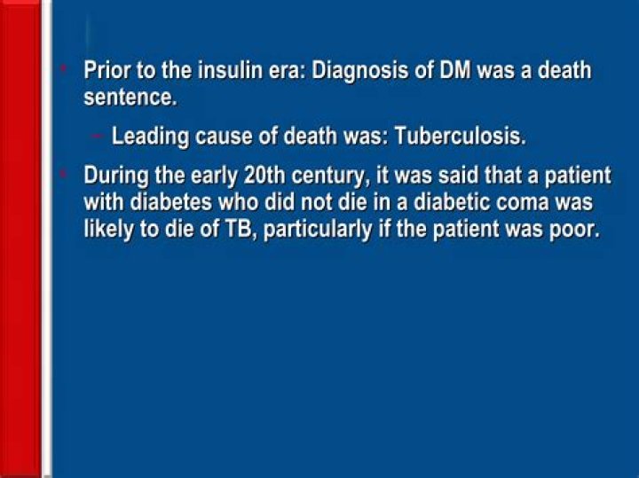 Was diabetes a death sentence?